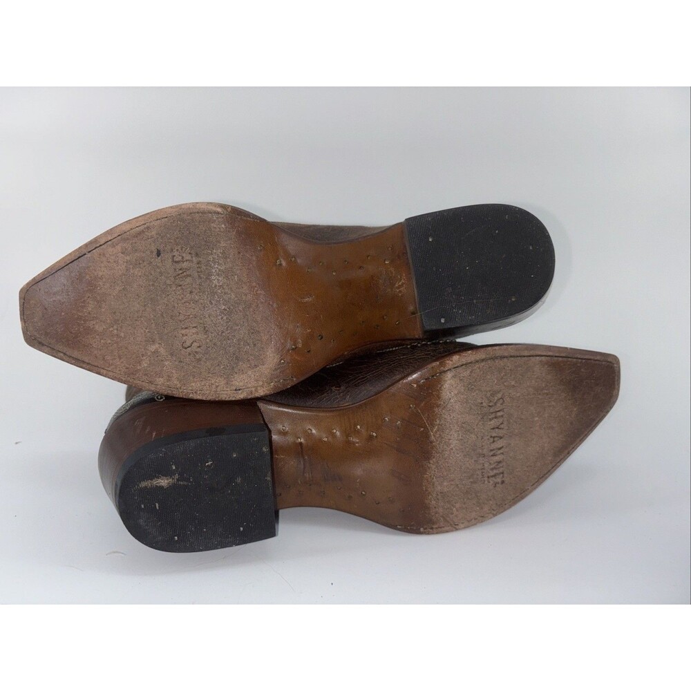 Shyanne Isabelle Inlay Stud Western Boot Brown Womens Size 8.5 - Picture 13 of 16